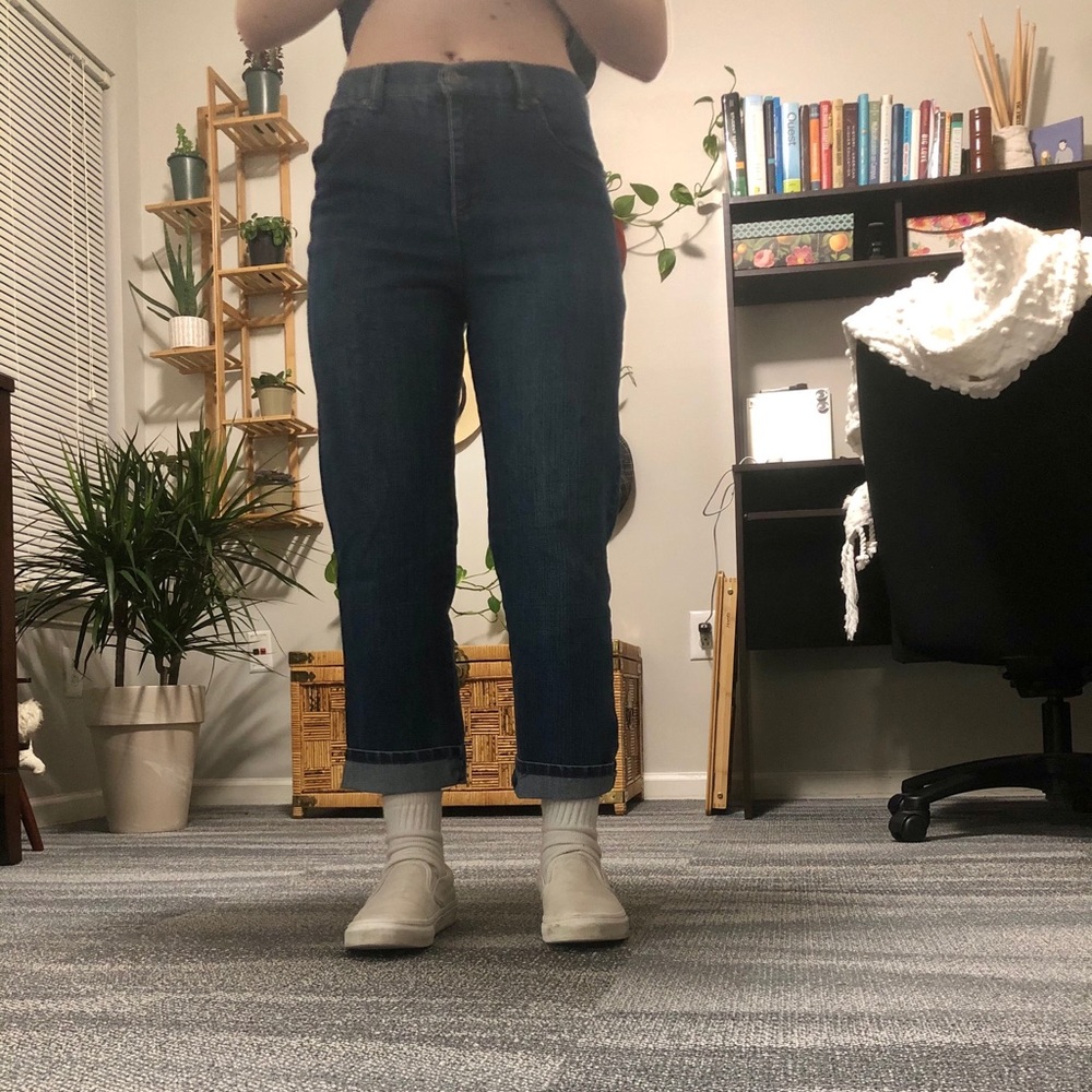 High waisted stretch jeans